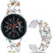 Leotop Hello Kt Süße Rosa Bänder Kompatibel mit Samsung Galaxy Watch 4 40/44mm/Galaxy Watch 42mm/Watch 3 41mm/Active 2/Gear S2 Classic 20mm Weiche Silikon Kawaii Nette Riemen Kinder Mädchen Frauen.