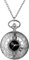 JewelryWe Taschenuhr Herren Römische Ziffern - Silber Vintage 12/24H Römische Zahlen Kettenuhr Analog Quarz Uhr Anhänger mit Halskette Kette Pocket Watch Geschenk für Männer