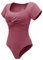 Berylove Shaping Body Damen Body Shapewear Body Rosa mit Schleife y2k BLBS002 Rose L