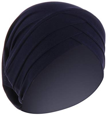 Frauen-Kopftuch Elastic Sweat Saugfähige Baumwolle Underscarf Hijab Tube Cap Schwarz