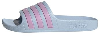 adidas Unisex Kids Adilette Aqua Slides Kids, Glow Blue/Bliss Lilac/Glow Blue, 2 UK