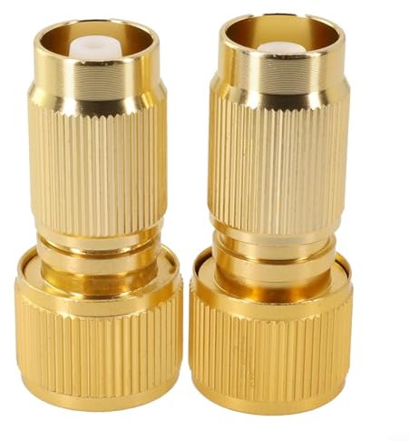 Lot de 2 connecteurs de tuyau d'arrosage en laiton, adaptateur de réparation de tuyau d'arrosage extensible, raccords rapides en laiton, raccords rapides pour robinet