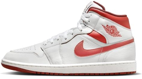 NIKE Air Jordan 1 Mid Scarpe da ginnastica da uomo, Vela Rossa Duna Aragosta Bianca, 45.5 EU
