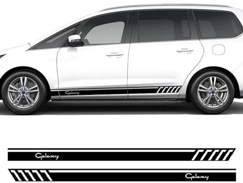 LIOUFTT 2-teilige Vinyl-Aufkleber für Autotür, lange Seitenstreifen, passend für Ford Galaxy MK1 MK2 Mk3 MK4, Auto-Tuning-Zubehör