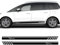LIOUFTT 2-teilige Vinyl-Aufkleber für Autotür, lange Seitenstreifen, passend für Ford Galaxy MK1 MK2 Mk3 MK4, Auto-Tuning-Zubehör