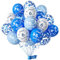 Yiran Luftballons 6 Jahre Geburtstag Deko, 16 Stück Geburtstag Deko 6 Jahre Junge, Happy Birthday Deko Geburtstag Luftballon Blau Weiß, Deko 6. Geburtstag Konfetti Luftballons Blau Birthday Party Deko