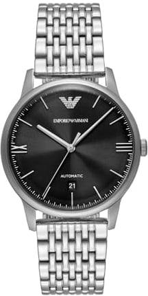 Emporio Armani Herren Analog Automatik Uhr mit Edelstahl Armband AR60081