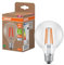 Osram en forme de globe classique, avec filament LED décoratif, classe d'efficacité énergétique A, E27, 5 W, 1055 lm, 4000 K, blanc froid. Sans échauffement, 100% d'éclairage immédiat.