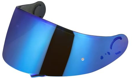 Motorradhelm Visier,Helmvisier für GT-Air -Neotec CNS-1 TC-5 TC-9-GT Air2,Motorrad Windschutz Helm Objektiv Visier Vollgesichts,Motorradhelm Zubehör Ersatz(Chrom Blau)