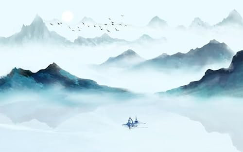 Papier Peint Panoramique Paysage Vert Papier Peint Chambre Adulte Papier Peint Panoramique Enfant Papier Peint Salon Décoratif Papier Peint Intissé 336x238cm