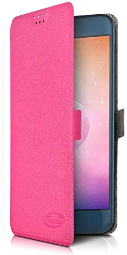 KARYLAX - Etui de Protection Universel S à Rabat latéral (Ref.Rose) pour Smartphone Logicom Le Wave 2