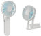 FUXIU Ventilador de mano, esencial para viajes y camping, ventilador de escritorio pequeño, plegable, recargable por USB, ventilador de refrigeración de 3 velocidades