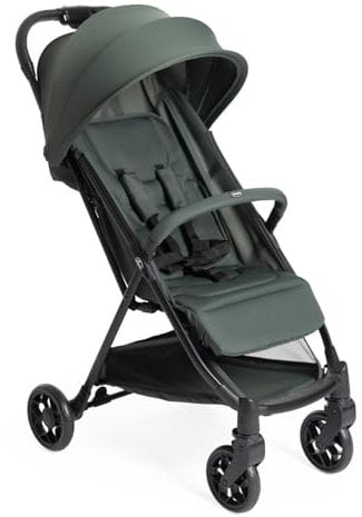 Chicco Urbino Kinderwagen Ab Geburt bis 4 Jahren (max. Belastbarkeit 25 kg), Praktisch und leicht, Zusammenklappbarer Buggy,Einhandverschluß, Verstellbare Rückenlehne und Fußstütze, Verdeck, Grün