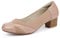Ortho+rest Women Bunion Court Shoes Low Heel Orthopedic Slip on Dress Shoes （6,Nude