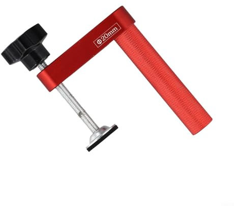 RichVibe Halteklammern, Holzbearbeitung, Bankstopper, Aluminium, Schnellspanner, Tischlerwerkzeug für T-Schienensystem, Werkstatt, Tischklemmung (20 mm)