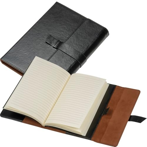 Livepac-Office Notizbuch/DIN A5 / mit 160 linierten Seiten/Farbe: schwarz