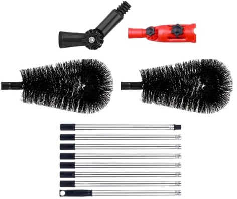 usefulbeauty Dachrinnenbürste, Reinigungsbürste für Dachrinnen mit Teleskopstange, 3,2 m Langer Griff, für Außenpflege und Verstopfung