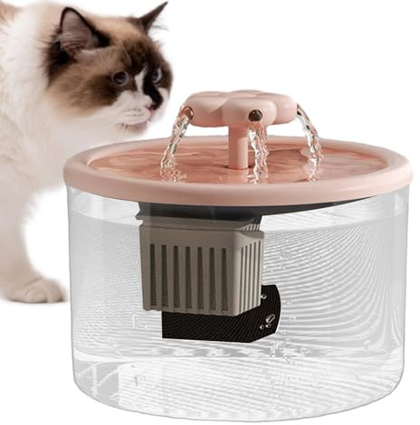 Cat Water Fountain - 1.2L Dog Water Dispenser | Automatic Quiet Pet Drinker | Quiet Fountain for Home, Kitchen, Living Room and Play Area