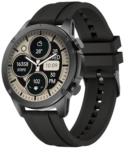 Reloj Inteligente Hombre, 1.85 AMOLED Smartwatch con Llamadas Bluetooth, 120 Modos Deportivos Smart Watch con SpO2/Pulsómetro/Monitor de Sueño/Podómetro, Impermeable IP68 Smart Watch Para Android iOS