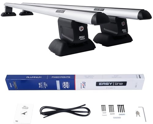 DGH System Barres de Toit transversales Points Compatible avec Mercedes-Benz Classe B W245; Hayon 5-Portes 2005-2011 Max 90 kg 120 cm Aluminium
