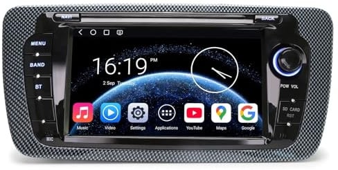 Android 16 Radio Coche CarPlay & Android Auto para Seat Ibiza 6J 2009-2013 | Qualcomm 4GB 64GB Bluetooth 5.1 Pantalla Táctil Navegador GPS SWC WiFi Canbus DAB+DVR