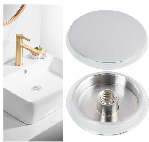 35mm Push Button Pop Up Sink Plug Replacement, Bathroom Sink Plug Click Clack Plug for 36mm Drain Hole with 37.2mm Washer, Bathroom Sink Plug Replacement Basin Waste Sink Plug (35mm)