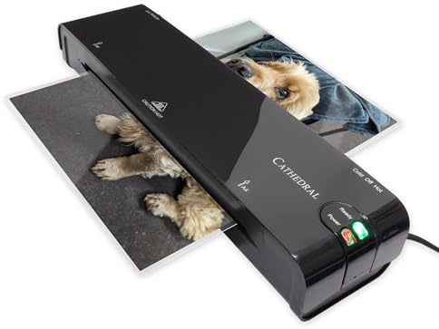 Cathedral Products A4 Laminator - with Fast Warm Up & Jam Release - Black