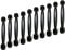 Qrity 10Units Black Aluminum Cabinet Door Drawer Handles Knobs Pull Handles Cupboard Closet Door Bow Shape Pull Handle (96MM)
