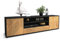 Stil.Zeit TV Schrank Lowboard Claudius, Korpus anthrazit matt, Front Holz-Design Eiche (180x49x35cm), mit Push-to-Open Technik & Leichtlaufschienen