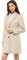 Allegra K Damen Wollmantel Revers Knopfleiste Wintercoat Mantel Cremeweiß M