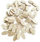 NUOBESTY Kleine Holzscheiben Holzanhänger 200 Stücke Holzscheiben zum Basteln Bemalen Naturholzscheiben Streudeko Streuteile Weihnachten Tischdeko für Kinder DIY Holzplatten Ovale Holzform