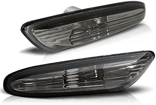 Seitenblinker in rauchglas matt getönt für BMW E60 / E61 / E46 / X3 SET 2 Stück links rechts Prüfzeichen