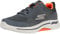Skechers Go Walk Arch Fit Idyllic, Zapatillas Hombre, Charcoal/Orange, 44 EU