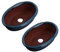Lot de 2 Petits Pots à bonsaï en céramique émaillée avec Trou de Drainage, Pots décoratifs de Jardin pour Cactus