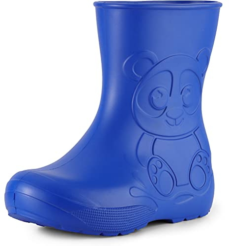Ladeheid Stivali pioggia bambino e Bambina in EVA Stivaletti Pioggia per bambini in gomma e resistenti LA-CA-10 (Blu, 22/23 EU)