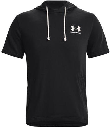 Under Armour Mens Rival Short Sleeve Hoodie Black M
