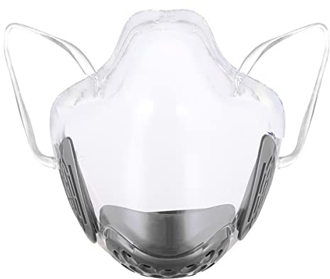 Buyaole 1Stück Mund Nasenschutz-Gesicht breitem Visier Transparent Gesichtsvisier -Anti-Fog- Anti-Splash -Anti-Saliva- Wiederverwendbar