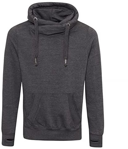 AWDis Just Hoods JH021 Unisex Nacken die Kreuzung Kapuzenpullover - Anthrazit - XL