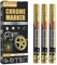 3 Stück Auto-Reparatur-Lackier Stift, Auto-Kratzer-Entferner-Lackstift Hochglanz-Flüssig-Chrom-Marker-Stift (Gold)