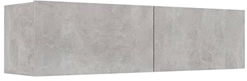 Tidyard Moderno Mobile TV da Parete Grigio Cemento 120x30x30cm, Pnesile Suspension