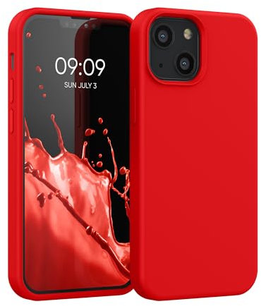kwmobile Case Compatible with Apple iPhone 13 mini Case - TPU Silicone Phone Cover with Soft Finish - Red