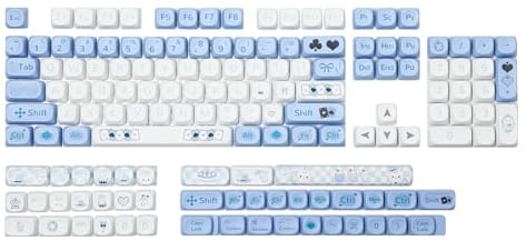 EPOMAKER Wonderland Whimsy 146 Tasten MOA-Profil ANSI Mac/Win-Layout PBT-Tastenkappen-Set für mechanische Gaming-Tastatur
