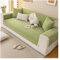 Tauzveok Sofaschoner rutschfest, Hund Katze Sofaschutzdecke, Eck Sofa üBerzug, Sofabezug Antirutsch Decke, Chenille Sofabezug 1 2 3 4 Sitzer,D Green,70 * 210cm