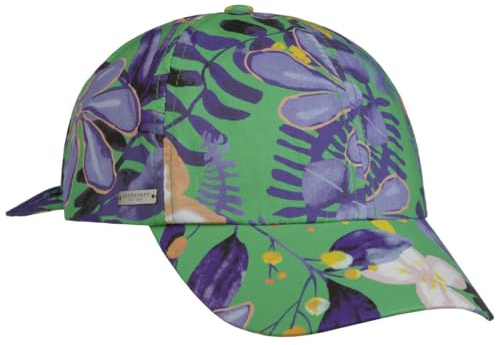 Seeberger Colour Flowers Cap Basecap Baseballcap Damencap Baumwollcap Damen - mit Schirm, Futter Sommer Frühling-Sommer - One Size grün