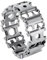 Ieron Bracelet multifonction pour Homme – Bracelet multifonction 29 en 1 en Acier inoxydable, adapté aux Voyages, adapté pour la Voile, le Camping, la randonnée – Argent, 21 cm