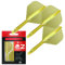 Target Darts K Flex Integrierter Dart-Flug und -Schaft, Nr. 2 Gelb (Mittelstufe) | 3er-Pack K-Flex - Nr. 2, Kflex Precision Moulded 2-In-1 Dart Flights and Dart Stem | Professionelles Dartzubehör