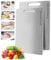 Titanium Chopping Board, S316 Stainless Steel Cutting Board, Dual-Sided Food Grade Chopping Boards for Kitchens, Meat, Bread, Vegetables & Fruit