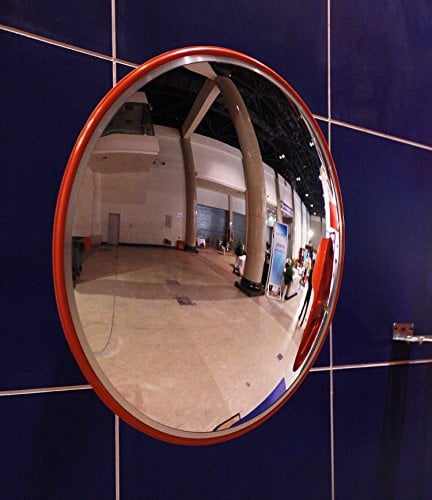 Arregui MIR001 Verkehrsspiegel 45 cm | Konvexspiegel | Spiegel für den Außenbereich | Sicherheitsspiegel für Einfahrten und Ausfahrten | Garagenspiegel | Überwachungsspiegel | orange