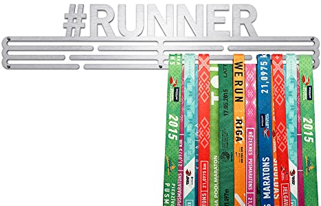 United Medals #Runner Sport Porta Medaglie Acciaio Inossidabile | 60 medaglie | Medal Hanger Display | Steel Medal Holder