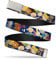 Nickelodeon Herren Buckle-Down Web Belt Nick 90's Rewind 1.25 Gürtel, Mehrfarbig, 3 cm Breit-Passt Oben-107 cm Pant Größe